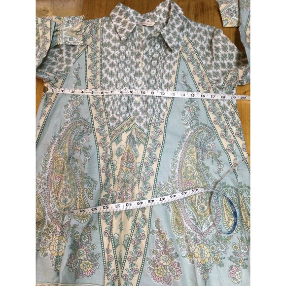 Soft Surroundings Tabitha Tunic Top Lightweight Shirt Pastel Paisley Floral XS - Picture 7 of 8